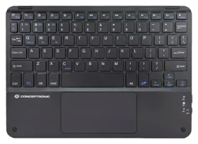 Conceptronic Klávesnica s touchpadom čierna / Bezdrôtová klávesnica / touchpad / Bluetooth 5.4 / US layout (TOBIN01BUS)