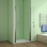 H K - Sprchové dvere MELODY D2 80 dvojkrídlové 76-80 x 195, číre sklo SE- MELODYD280