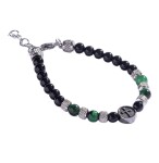 Marc Malone Korálkový náramok so zeleným kremeňom MCGB5017