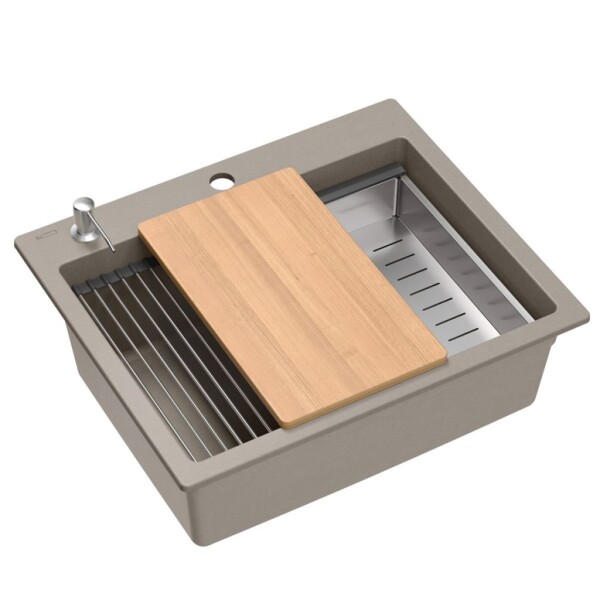 Quadron Quadron - Granitový drez KURT 110 WORKSTATION BEIGE ZLE-09040