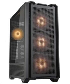 COUGAR MX600 čierna / PC skriňa / E-ATX / ATX / micro-ATX / mini-ITX / RGB / priehľadná bočnica / bez zdroja (CGR-57C9B-RGB)