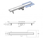 BESCO - Odtokový žľab VIRGO WHITE - Rozmer A - 90 cm ZLOL90VW