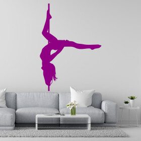 Veselá Stena Samolepka Pole dance Farba: fialová, Veľkosť: 100 x 70 cm