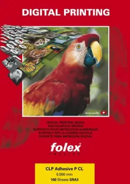 Folex CLP Adhesive P CL - SRA3 / Lesklá číra polyesterová samolepiaca fólia / laser / 200 ks (FO2999C-050-84500)