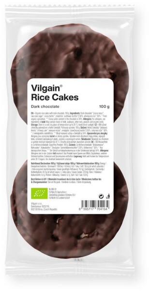 Vilgain Ryžové chlebíčky BIO – horká čokoláda 100 g