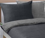 Obliečky MIKROFLANEL 95/916 140x200,70x90 šedý prúžok