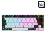 Sharkoon Skiller SGK50 S3 biela / Herná klávesnica / mechanická / Gateron Red / USB / 1.5m / DE Layout (4044951039166)