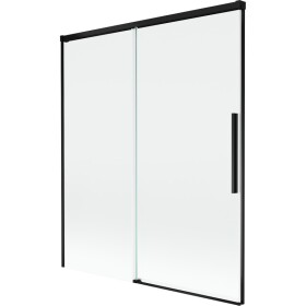 MEXEN/S - Rox vaňová zástena 2-krídlová posuvná 140 x 150, transparent, čierna 8C9-140-001-70-00