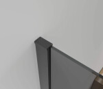 CERANO - Trojstenný sprchovací kút Varone LINE UL/P - 6 mm - čierna matná, grafitové sklo - 110x100x195 - posuvný CER-8050BD7830