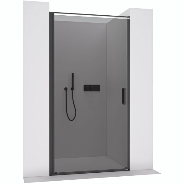 CERANO - Sprchové otočné dvere Porte L/P - 8 mm - čierna matná, grafitové sklo - 80x195 CER-8050BD7248