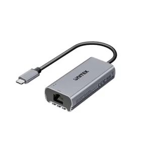 Unitek USB-C na RJ45 5Gbps sivá / Sieťový adaptér / Ethernet 5 Gbit/s / USB Type-C (U1343AGY01)