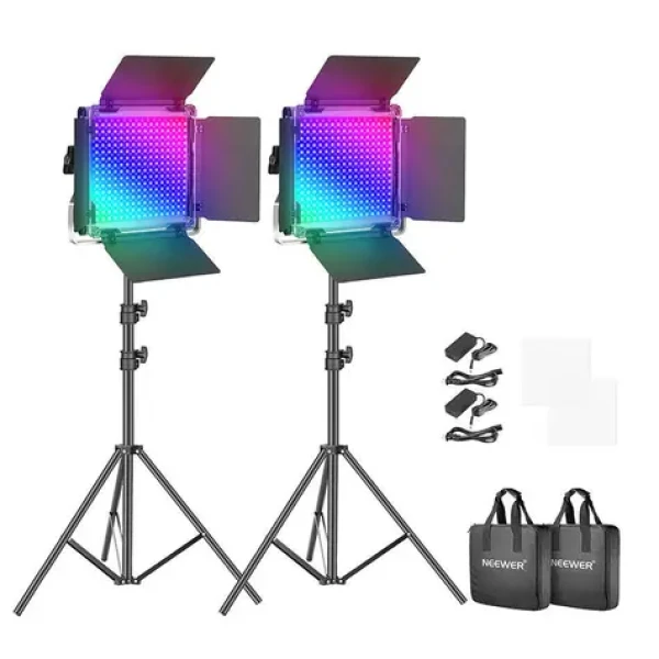Neewer 660 PRO RGB LED / Sada štúdiových svetiel / 2x 50W / 3200-5600K / CRI97+ / statívy (101056952)