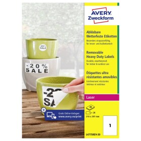 Avery-Zweckform L4775REV-20 210 x 297 mm fólia biela 20 ks premiestniteľné Fóliové etikety; L4775REV-20