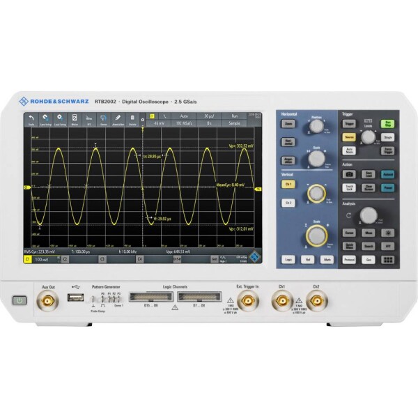 Rohde & Schwarz RTB2K-72 digitálny osciloskop 70 MHz 2-kanálová 1.25 GSa/s 10 Mpts 10 Bit digitálne pamäťové médium (DSO), funkcie multimetra, logický; 1333.1005P02