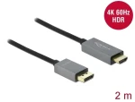 DeLock Kábel Active DisplayPort 1.4 - HDMI čierna / Aktívny kábel / 4K / 60 Hz / HDR / 2 m (85929)