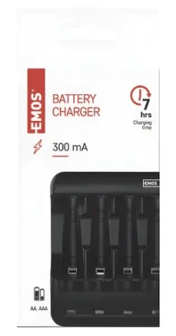Emos BCN-40 / Nabíjačka batérií / AA/AAA / USB / 4 kanály (1603027000)