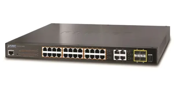 Planet GS-4210-24P4C / Switch / L2 Managed / 24x GbE PoE+ 802.3at / 4X GbE SFP / 220W (GS-4210-24P4C)