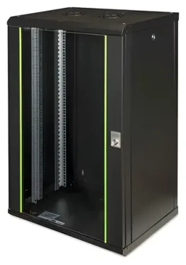 Digitus Unique 9U sivý / Nástenný rozvádzač / 19" / 600 x 450 mm / Sklenené dvere / Nosnosť 100 kg (DN-19 09-U)