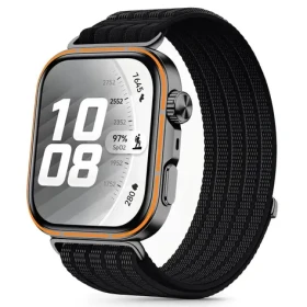 Tech-Protect Nylon Strap čierna / Remienok / Huawei Watch Fit 3/4/4 Pro/5/5 Pro / nylonový