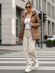 Dámska prechodná bunda TY5608 hnedá - FashionStreet S