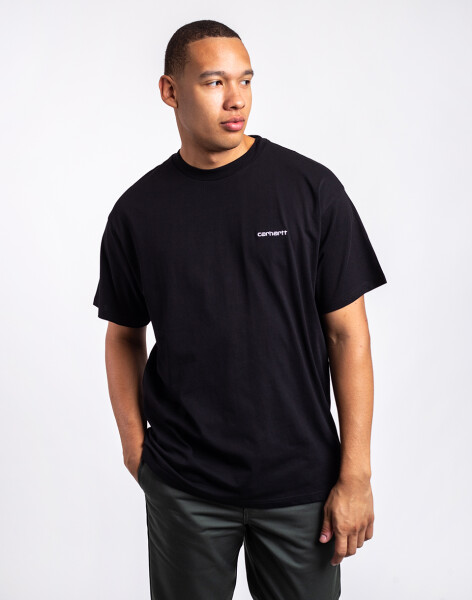 Carhartt WIP S/S Script Embroidery T-Shirt Black / White XXL