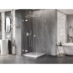 MEXEN/S - Lunar T sprchovací kút dvere krídlové ľavá 80 x 80, transparent, biela 834T-080-080-20-00-L