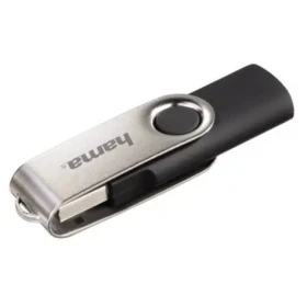 HAMA rotate FlashPen čierna/strieborná / USB 2.0 / 128 GB / 6 MB/s (108071)