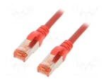 Digitus červený / Patch kábel / Cat6 / S/FTP / 0,5 m / 2x RJ-45 / AWG 27/7 (DK-1644-005/R)