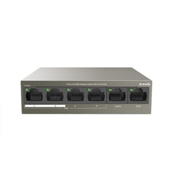 Tenda TEF1106P-4-63W switch / 6-Port / 10/100 Mbps / PoE 63W (TEF1106P-4-63W)