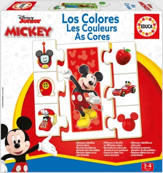 Educa Puzzle Mickey a priatelia: Učíme sa farby