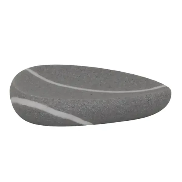 MSV ZEN šedá / Mydelnička / polyresin / 12,2 x 10 x 2,2 cm