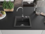 MEXEN MEXEN - Milo granitový drez 1-miska 435x410 mm, čierna škvrnité 6505441000-76