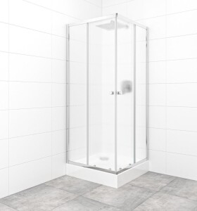 SAT - Set sprchovacieho kúta a vaničky, štvorec 80x80 cm Multi Basic SIKOBKMUQ80CRCH SIKOBKMUQ80CRCH