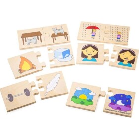 Bigjigs Toys Didaktické puzzle Protiklady