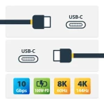 StarTech šedá / Kábel USB-C / USB 3.2 Gen 2 10 Gbps / Power Delivery 20V / 0,5 m (USB31CCV50CM)
