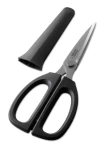 KAI DIRK čierna / Kuchynské nožnice / 21 cm / dĺžka strihu 8 cm / ochranná krytka (BP-0023)