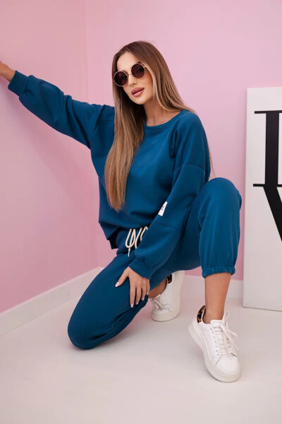 Súprava tepláky + nohavice maslová námornícka tkanina UNI