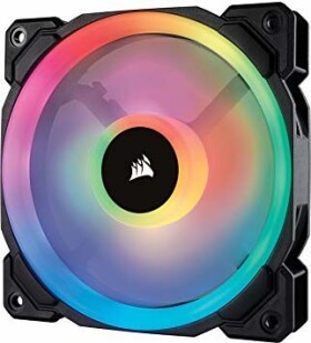 Corsair LL120 RGB Dual Light Loop RGB čierna / 120 mm / Hydraulic Bearing / 24.8 dB @ 1500 RPM / 53.25 CFM / PWM (CO-9050071-WW)