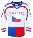 Sportteam Hokejový dres ČR 7 biely, veľ. XL / Hokejový dres / 100% polyester