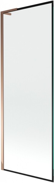 MEXEN/S - Next L vaňová zástena FIX 70 x 150, čierna vzor, ružové zlato 895-070-000-03-70-60