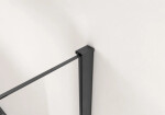 CERANO - Sprchová zástena Walk-in Onyx TL/P - 8 mm - hranatá vzpera - čierna matná, transparentné sklo - 120x70x200 CER-8050BD2897
