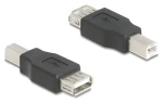 DeLock 67199 čierna / Adaptér / USB 2.0 / USB-B samec - USB-A samica (67199)