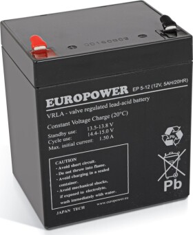 Europower akumulátor 12V 5Ah AGM EP5-12