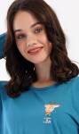 Dámske dlhé pyžamo Little Giraffe petrolejová L