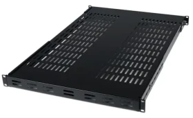 StarTech Polica do racku s nastaviteľnou hĺbkou čierna / Polica do racku / 1U / nosnosť 80 kg / šírka 445 mm (ADJSHELF)