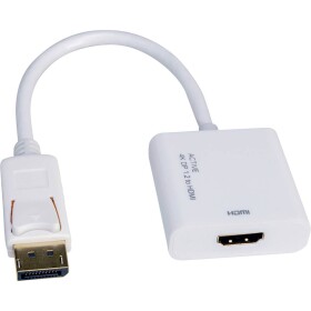 Roline DisplayPort / HDMI káblový adaptér Konektor DisplayPort, Zásuvka HDMI-A 0.15 m biela 12.03.3160 Kábel DisplayPort; 12.03.3160