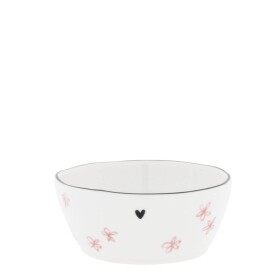 Bastion Collections Keramická miska White / Pink Print Kvetinky
