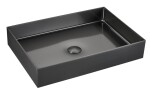 Umývadlo na dosku vo farbe gun metal SAT Aurum 55x38 cm bez prepadu SATAUR5538BGM SATAUR5538BGM
