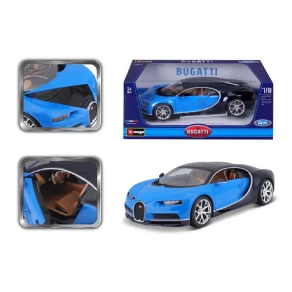 Bburago PLUS Bugatti Chiron blue/deep blue