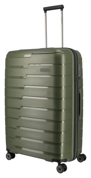 Veľký škrupinový kufor na kolieskach Travelite Air Base L Olive